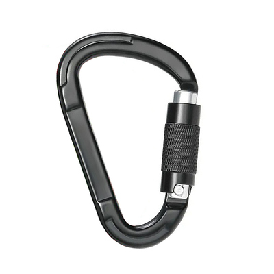 Dobra cena. Fabryka hurtowa Auto Lock 25kN Aluminium Alloy D-Shape Snap Hook Carabiner do wspinaczki w Internecie