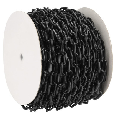 Dobra cena. 8mm Plastic Barrier Chain Czarny Plastic Chain Bezpieczeństwo ruchu drogowego Plastic PE Link Chain w Internecie