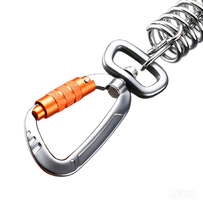 Dobra cena. Automatycznie zamykające zaciski karabiner 4kN z zaciskiem obrotowym do smyczy dla psów, łańcucha kluczowego, plecak w Internecie