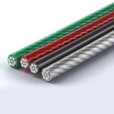 Dobra cena. Węglowa stalowa galwanizowana linia drutowa powlekana PVC 7x7 / 7x19 Kabel do samolotów budowlanych do dużych projektów w Internecie